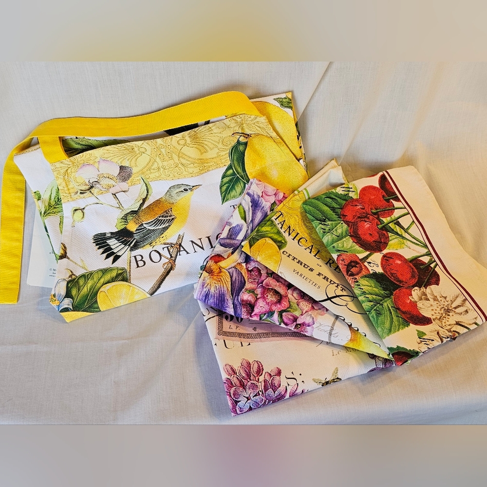 Michel Design Works Apron And Kitchen Towel Set